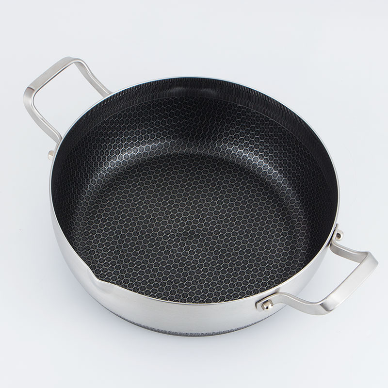 Nồi inox y tế 316 chống dính tổ ong 5 lớp size 26-30cm OEM CI003