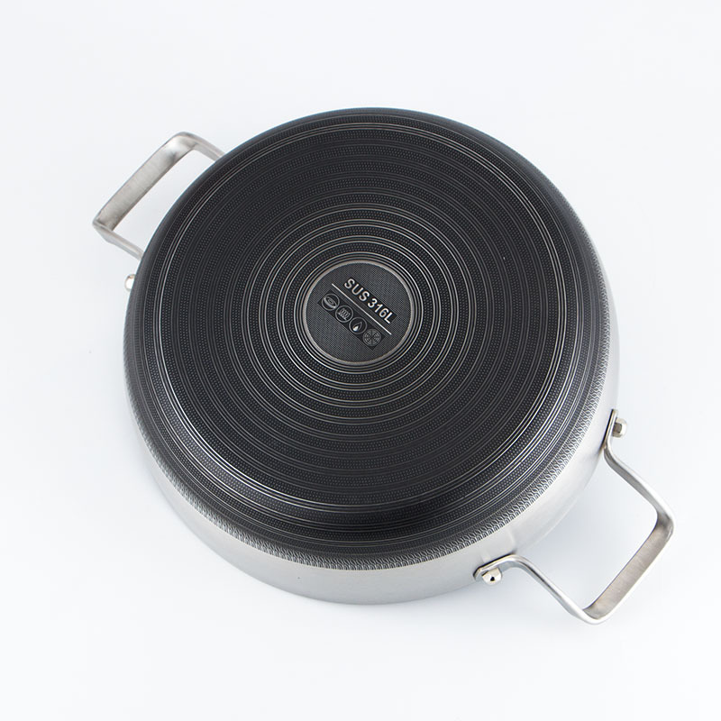 Nồi inox y tế 316 chống dính tổ ong 5 lớp size 26-30cm OEM CI003