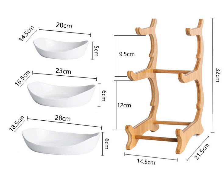 Kệ đựng bánh kẹo trái cây buffet 3 tầng OEM DQC1853