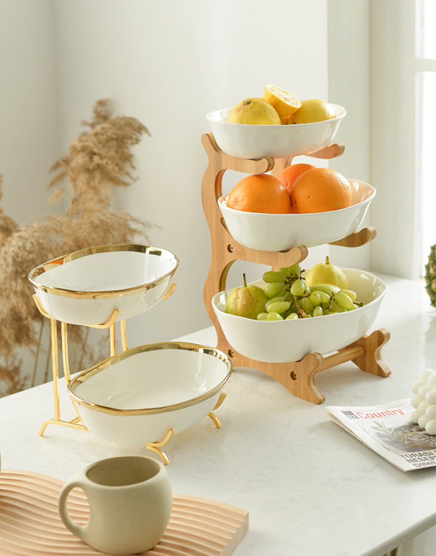 Kệ đựng bánh kẹo trái cây buffet 3 tầng OEM DQC1853