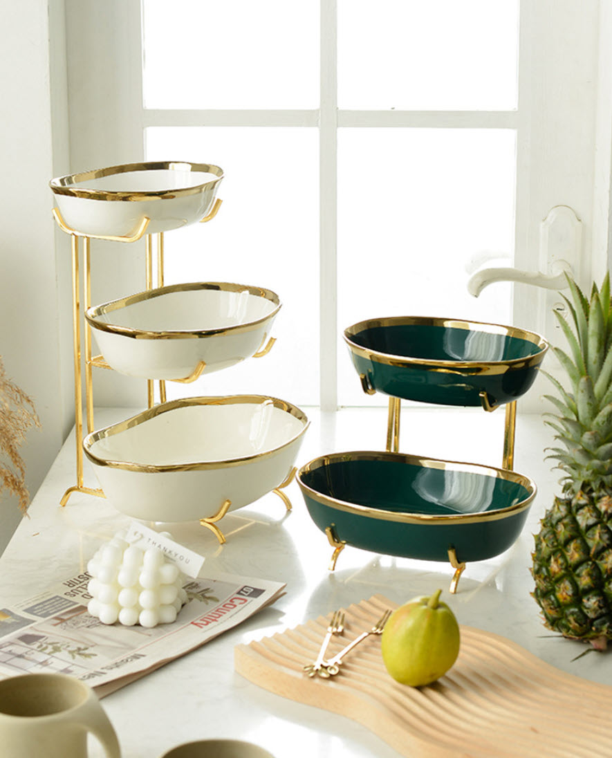 Kệ đựng bánh kẹo trái cây buffet 3 tầng OEM DQC1853