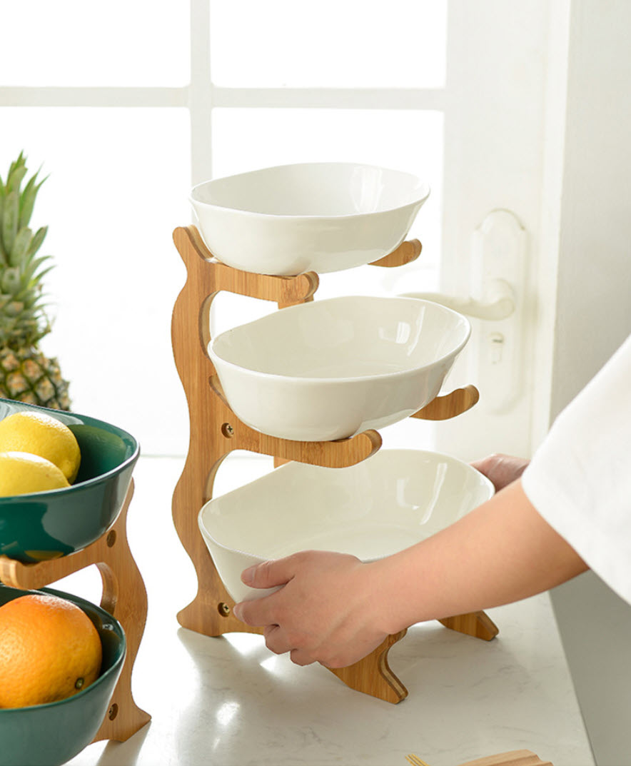 Kệ đựng bánh kẹo trái cây buffet 3 tầng OEM DQC1853