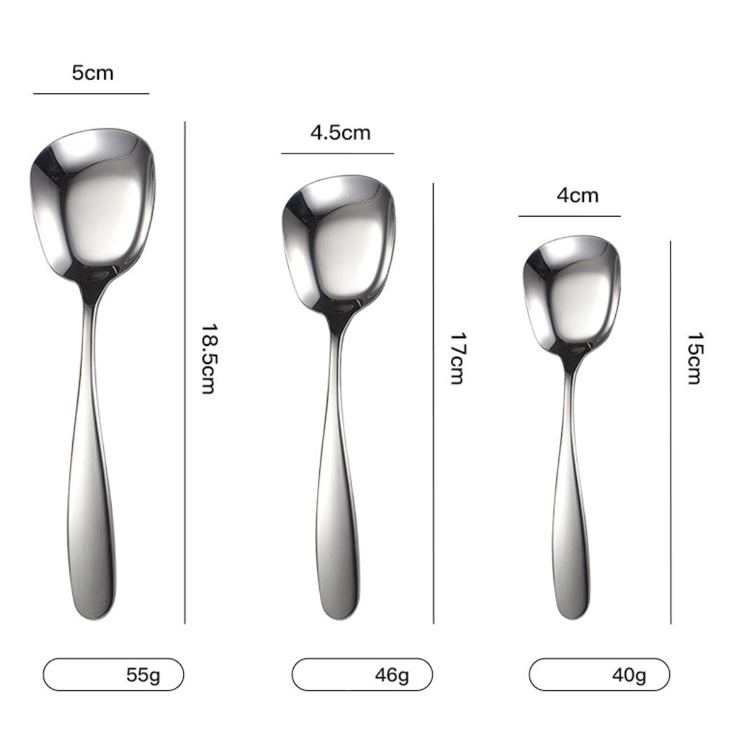 Muỗng inox 304 bản rộng OEM JAH05