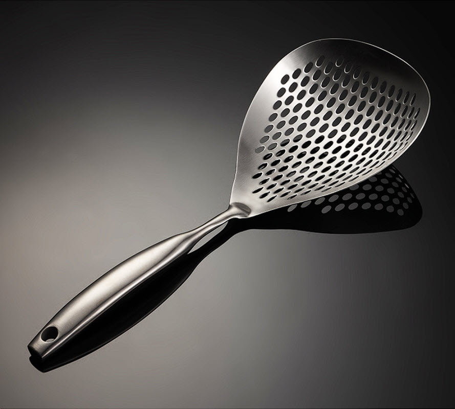 Vá vớt thức ăn đường kính 14cm inox 304 OEM JAH12