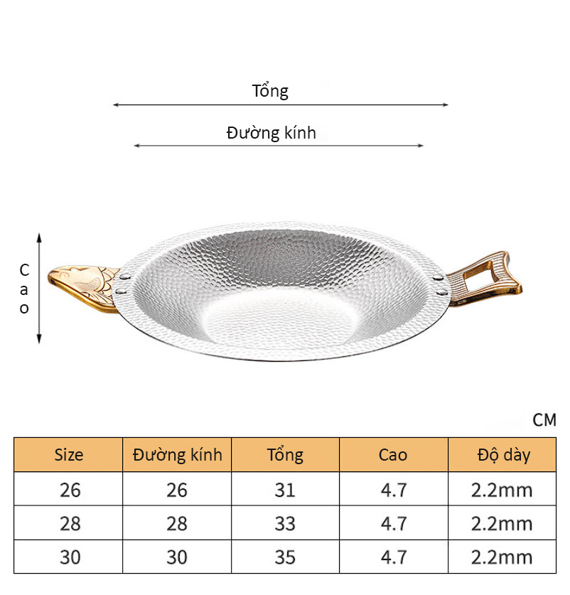 Nồi lẩu khô inox 304 Con Cá cao cấp OEM DF04