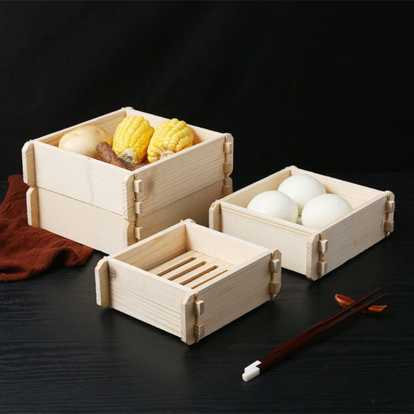 Xửng hấp dimsum há cảo bánh bao gỗ Thông OEM GB008