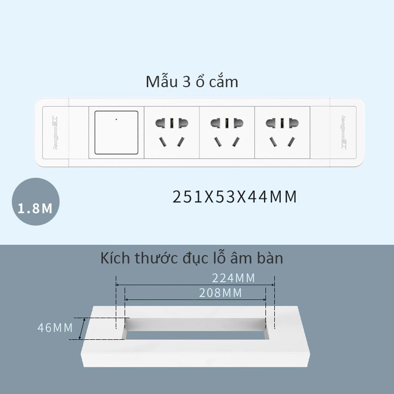 Ổ cắm âm bàn văn phòng đa năng OEM P0206