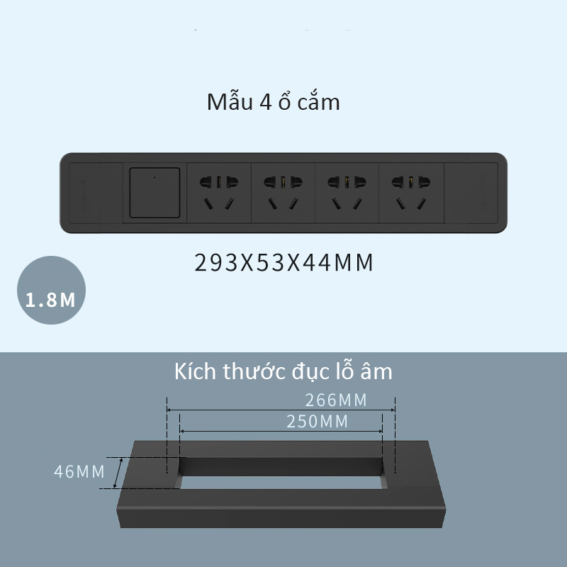 Ổ cắm âm bàn văn phòng đa năng OEM P0206
