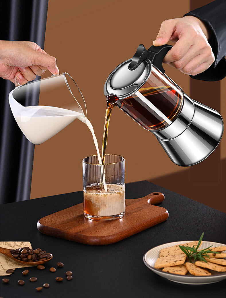 Ấm pha cafe áp suất 160-240ml Bomans BOM13