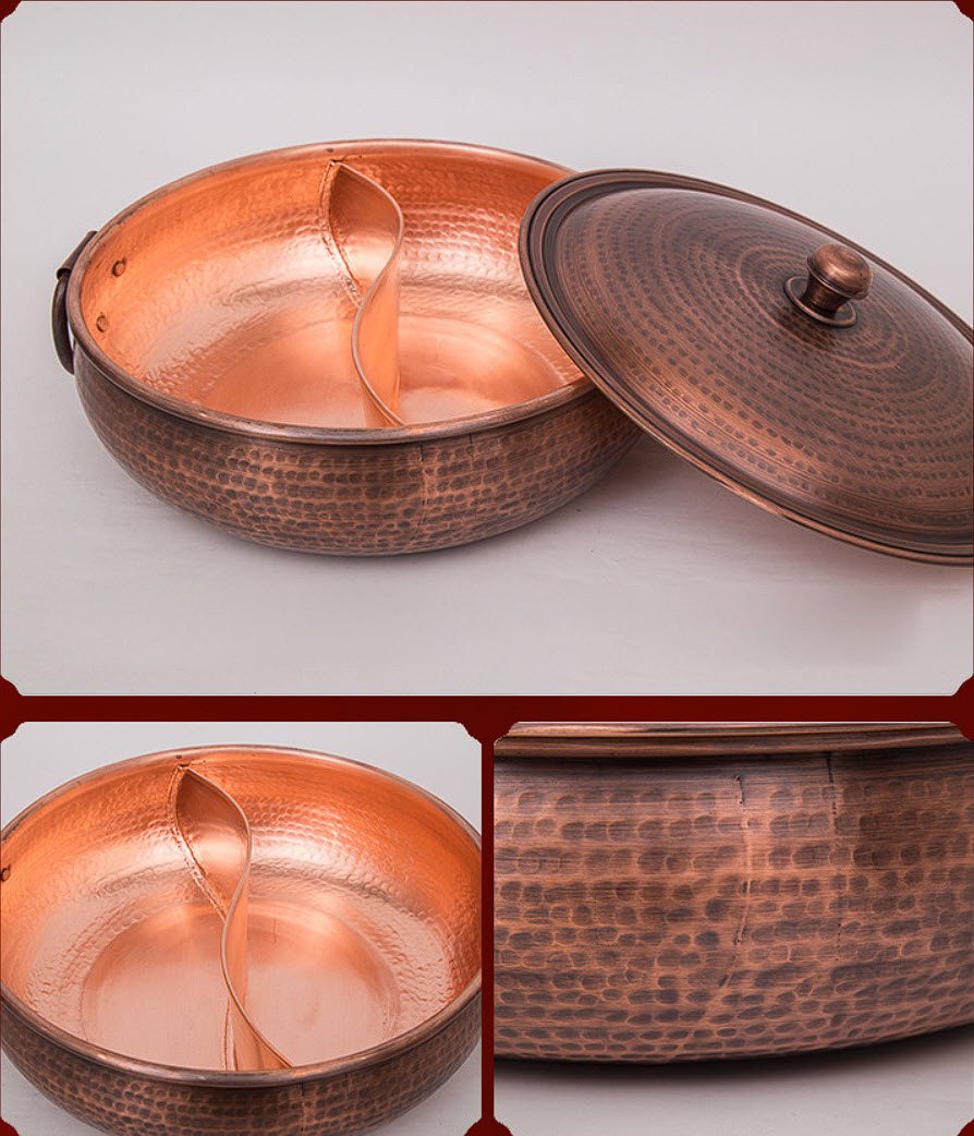 Nồi lẩu đồng cổ điển 26-36cm handmade OEM LZ0301