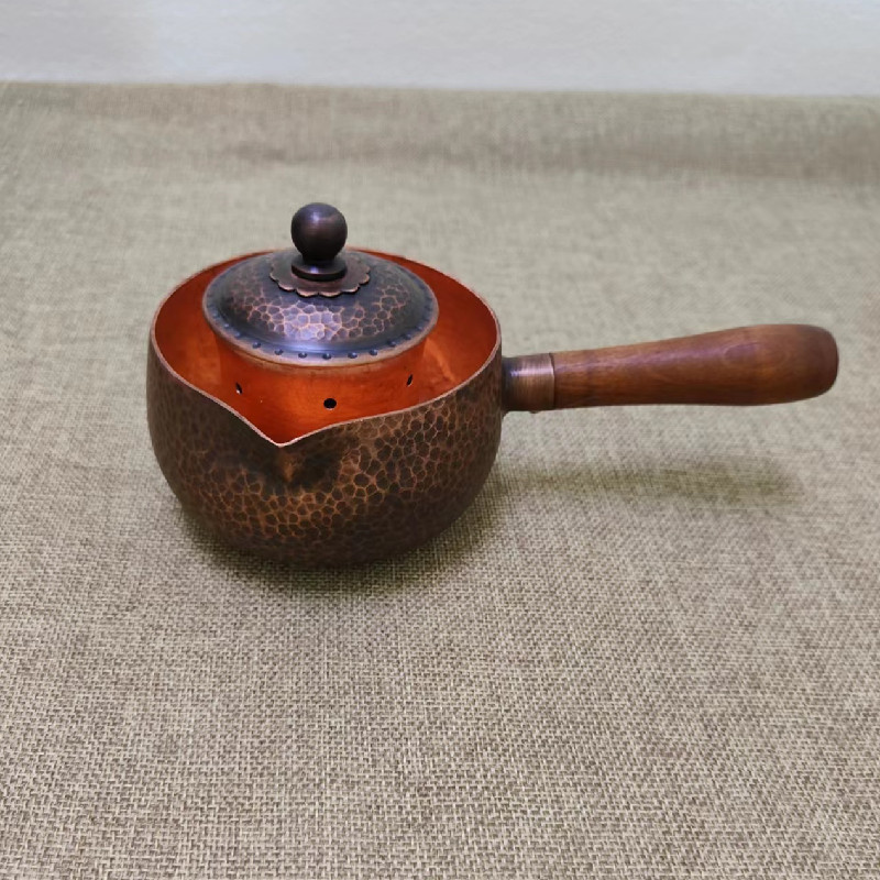 Bộ ấm trà đạo handmade đồng nguyên chất OEM LSC04
