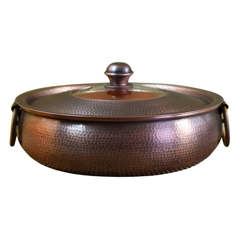 Nồi lẩu đồng đỏ hanhmade 30cm retro style OEM DSTY456